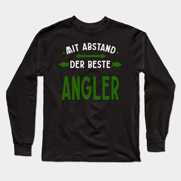 Mit Abstand Beste Angler Witziges Spruch Bleib Zuhause Long Sleeve T-Shirt by SinBle